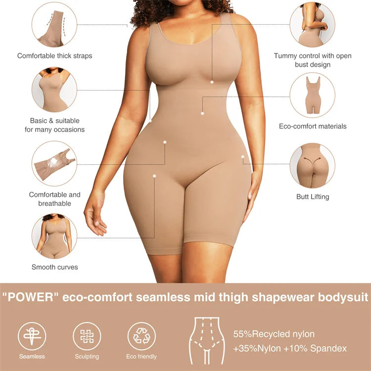 Seamless Full Body Shaper Tummy Control Butt Lifter